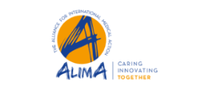 ALIMA: The Alliance For International Medical Action Company Logo. Caring Innovating Together Company Slogan.