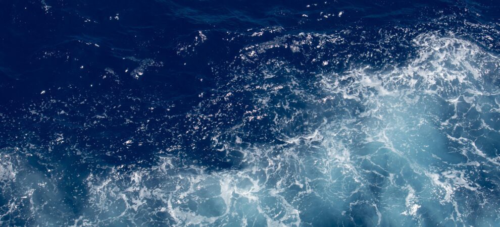 the ocean from an aerial view